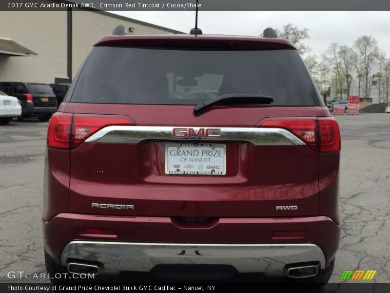 Crimson Red Tintcoat / Cocoa/Shale 2017 GMC Acadia Denali AWD