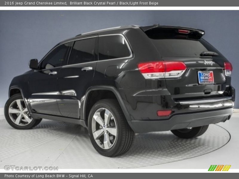 Brilliant Black Crystal Pearl / Black/Light Frost Beige 2016 Jeep Grand Cherokee Limited