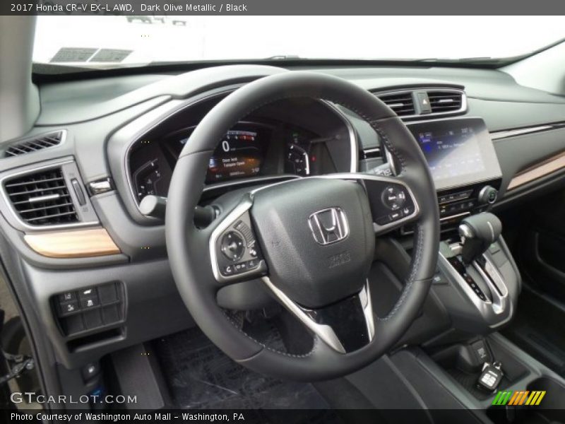 Dark Olive Metallic / Black 2017 Honda CR-V EX-L AWD