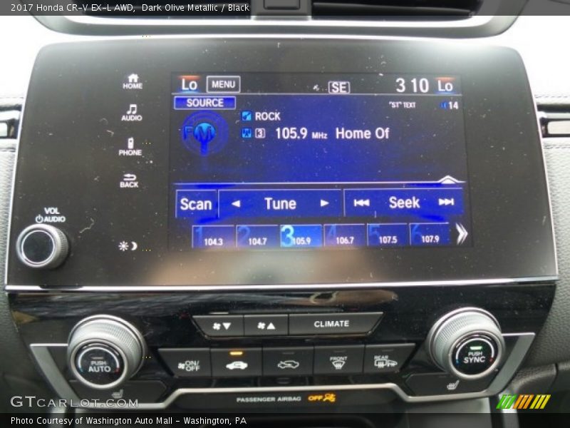 Dark Olive Metallic / Black 2017 Honda CR-V EX-L AWD