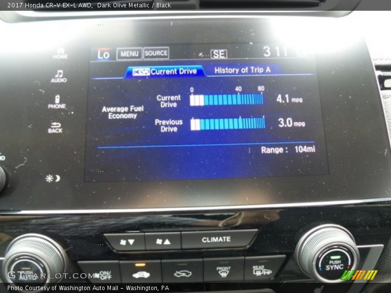 Dark Olive Metallic / Black 2017 Honda CR-V EX-L AWD