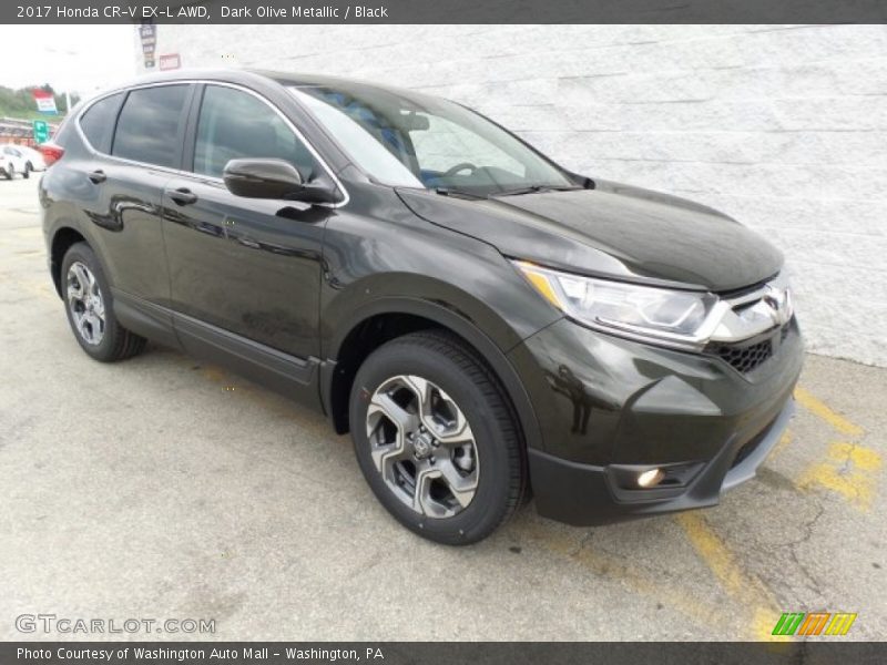 Dark Olive Metallic / Black 2017 Honda CR-V EX-L AWD