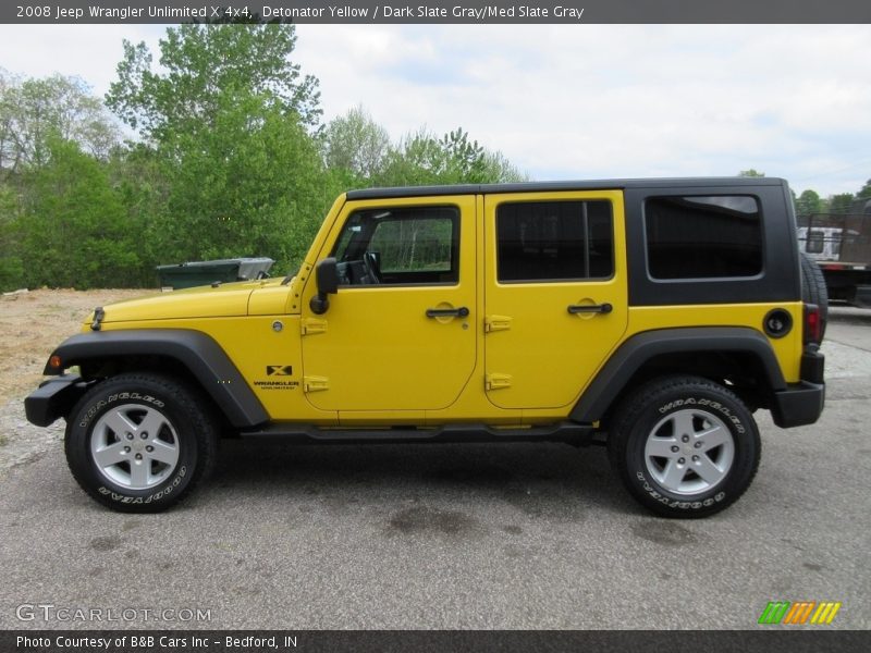 Detonator Yellow / Dark Slate Gray/Med Slate Gray 2008 Jeep Wrangler Unlimited X 4x4