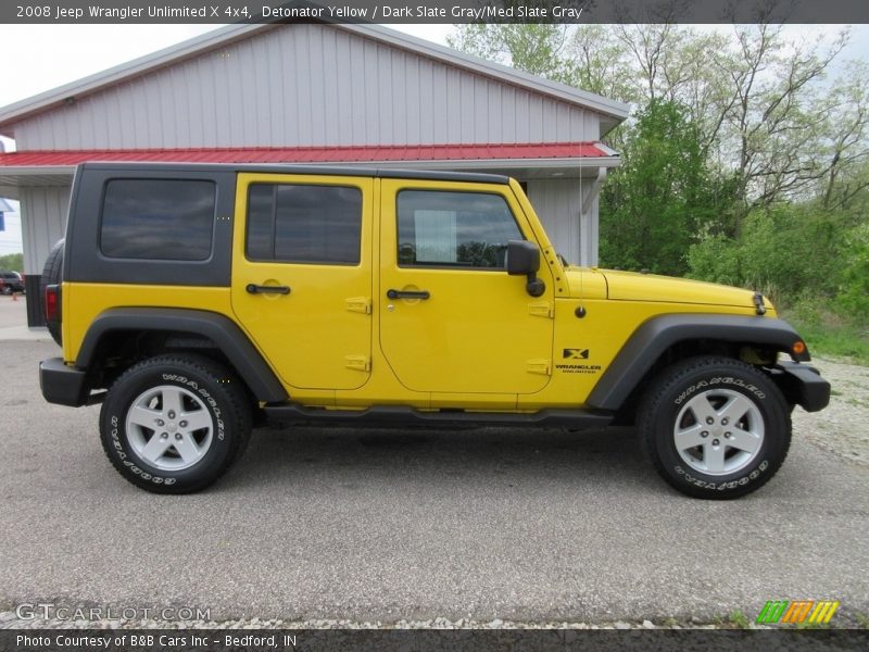 Detonator Yellow / Dark Slate Gray/Med Slate Gray 2008 Jeep Wrangler Unlimited X 4x4