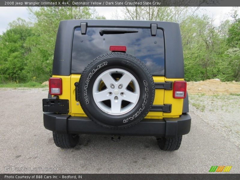 Detonator Yellow / Dark Slate Gray/Med Slate Gray 2008 Jeep Wrangler Unlimited X 4x4