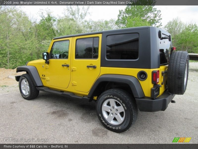 Detonator Yellow / Dark Slate Gray/Med Slate Gray 2008 Jeep Wrangler Unlimited X 4x4