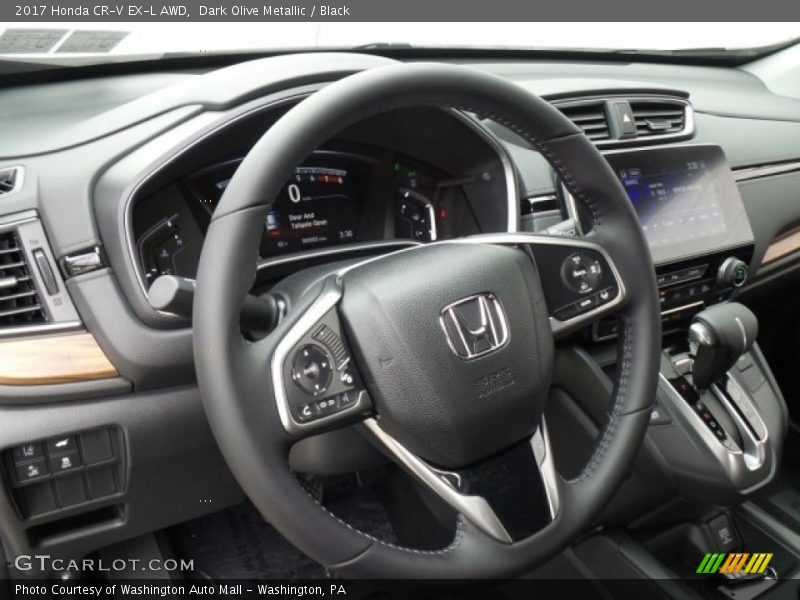 Dark Olive Metallic / Black 2017 Honda CR-V EX-L AWD