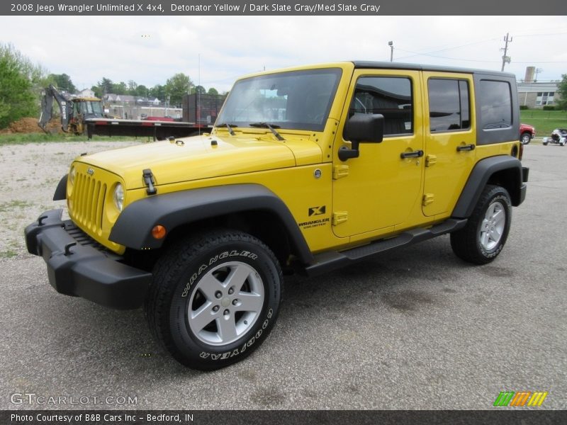 Detonator Yellow / Dark Slate Gray/Med Slate Gray 2008 Jeep Wrangler Unlimited X 4x4