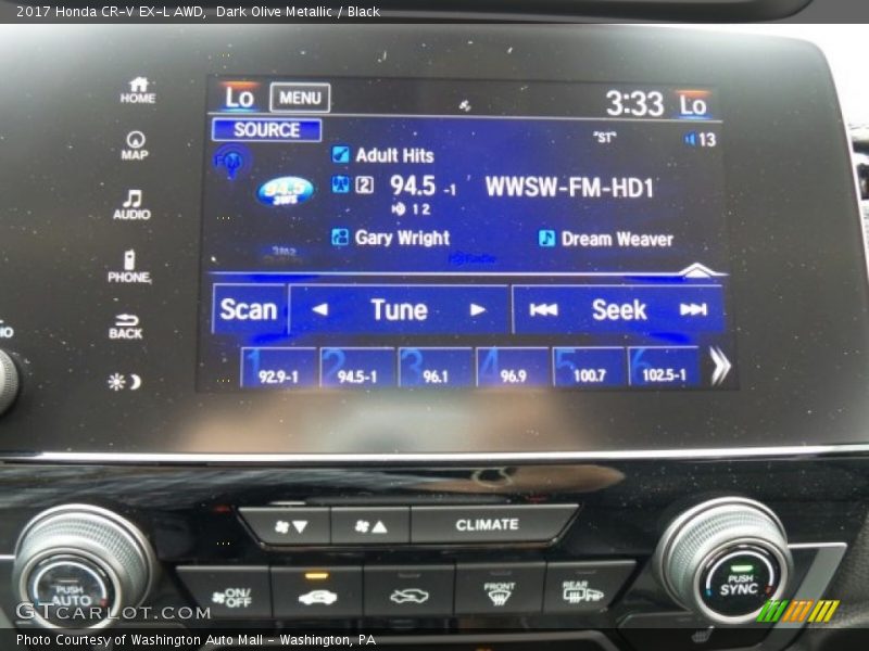 Dark Olive Metallic / Black 2017 Honda CR-V EX-L AWD