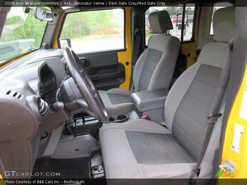 Detonator Yellow / Dark Slate Gray/Med Slate Gray 2008 Jeep Wrangler Unlimited X 4x4