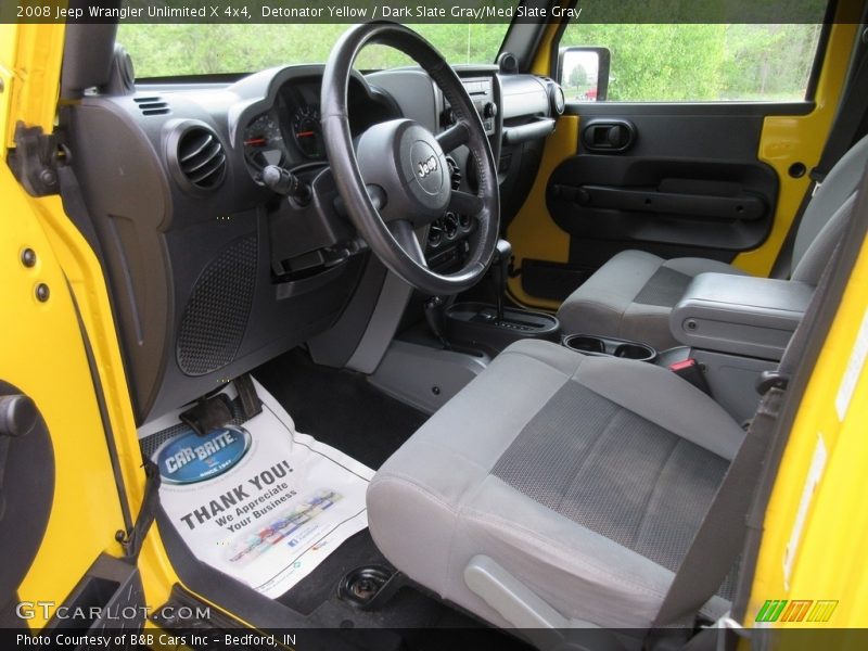 Detonator Yellow / Dark Slate Gray/Med Slate Gray 2008 Jeep Wrangler Unlimited X 4x4