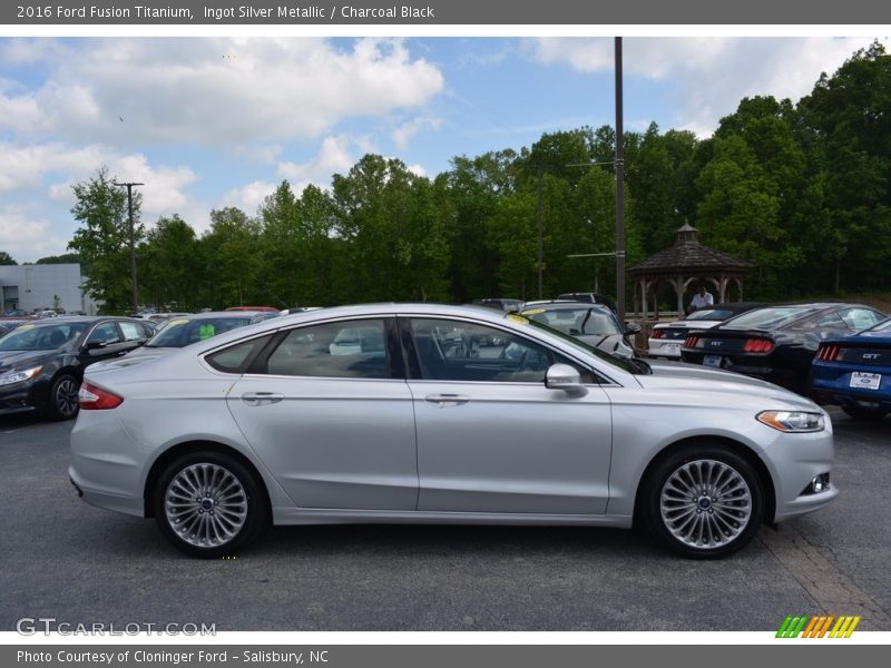Ingot Silver Metallic / Charcoal Black 2016 Ford Fusion Titanium