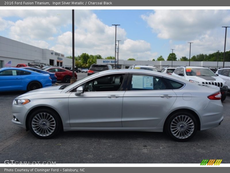 Ingot Silver Metallic / Charcoal Black 2016 Ford Fusion Titanium