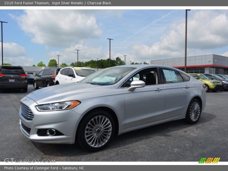 Ingot Silver Metallic / Charcoal Black 2016 Ford Fusion Titanium