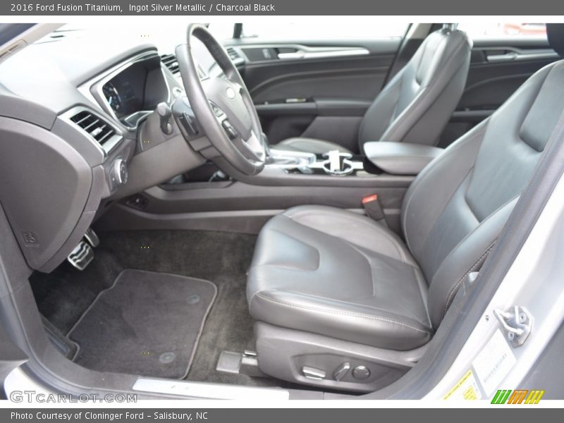 Ingot Silver Metallic / Charcoal Black 2016 Ford Fusion Titanium