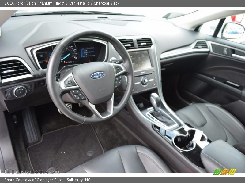 Ingot Silver Metallic / Charcoal Black 2016 Ford Fusion Titanium