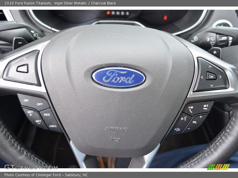 Ingot Silver Metallic / Charcoal Black 2016 Ford Fusion Titanium