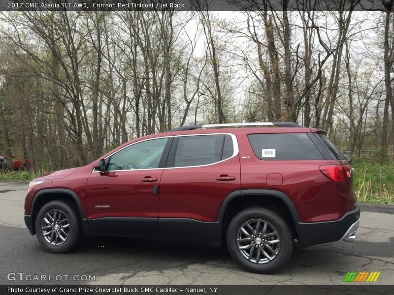 Crimson Red Tintcoat / Jet Black 2017 GMC Acadia SLT AWD