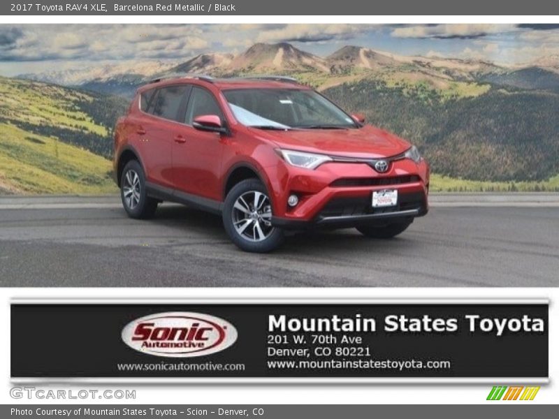Barcelona Red Metallic / Black 2017 Toyota RAV4 XLE