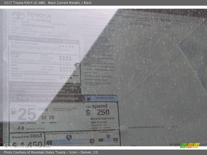 Black Current Metallic / Black 2017 Toyota RAV4 LE AWD