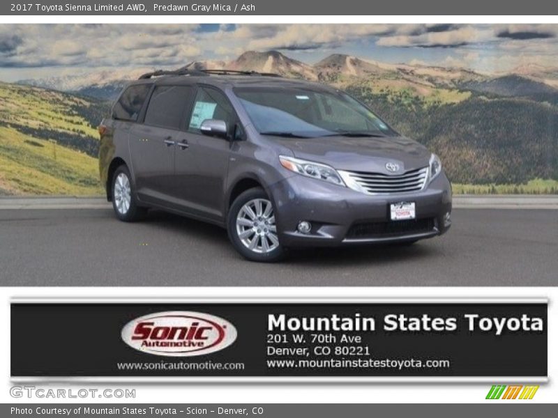 Predawn Gray Mica / Ash 2017 Toyota Sienna Limited AWD