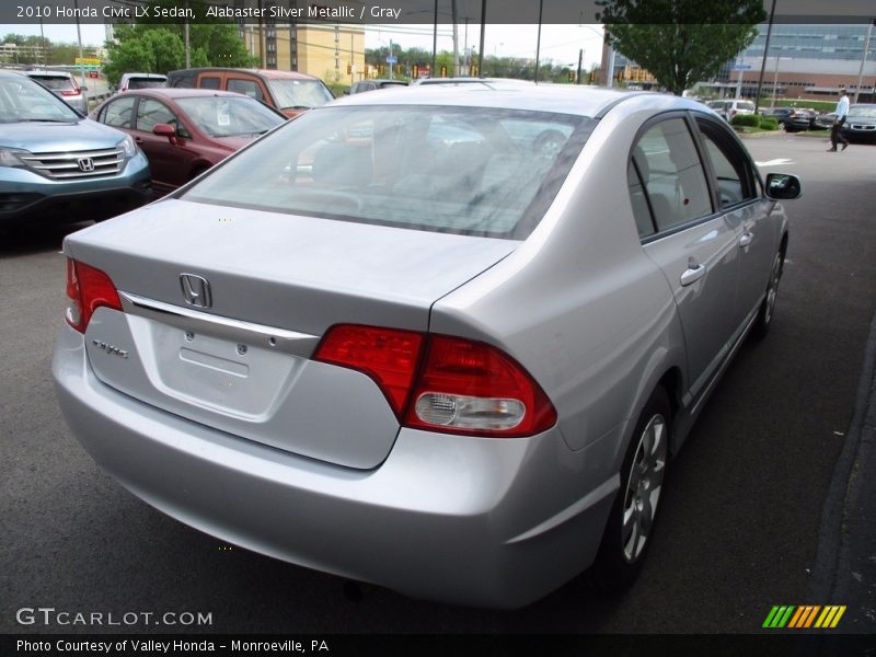 Alabaster Silver Metallic / Gray 2010 Honda Civic LX Sedan