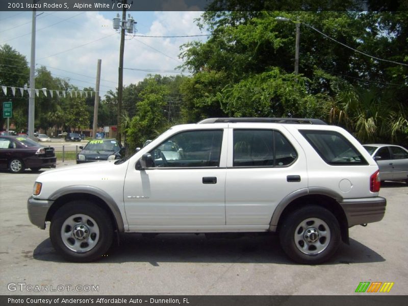 Alpine White / Gray 2001 Isuzu Rodeo S