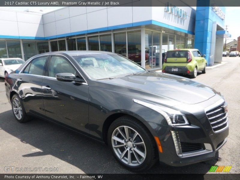 Phantom Gray Metallic / Jet Black 2017 Cadillac CTS Luxury AWD