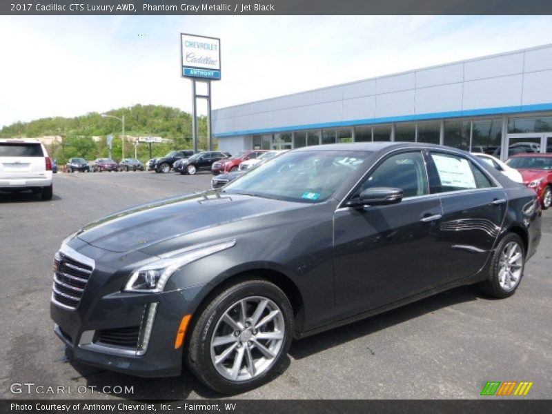 Phantom Gray Metallic / Jet Black 2017 Cadillac CTS Luxury AWD
