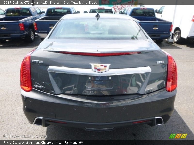 Phantom Gray Metallic / Jet Black 2017 Cadillac CTS Luxury AWD