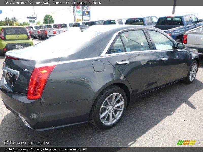 Phantom Gray Metallic / Jet Black 2017 Cadillac CTS Luxury AWD