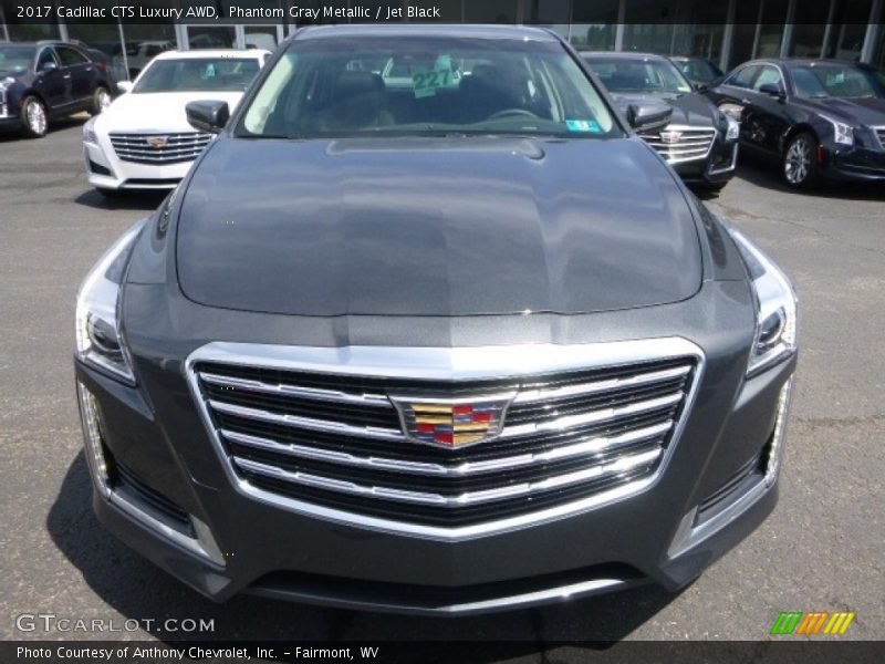 Phantom Gray Metallic / Jet Black 2017 Cadillac CTS Luxury AWD