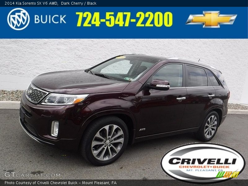 Dark Cherry / Black 2014 Kia Sorento SX V6 AWD