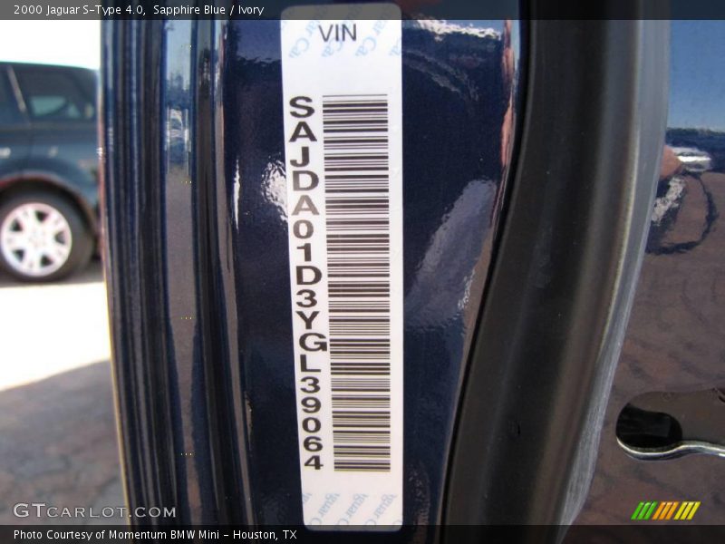 Sapphire Blue / Ivory 2000 Jaguar S-Type 4.0