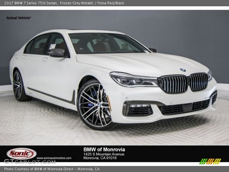 Frozen Grey Metallic / Fiona Red/Black 2017 BMW 7 Series 750i Sedan