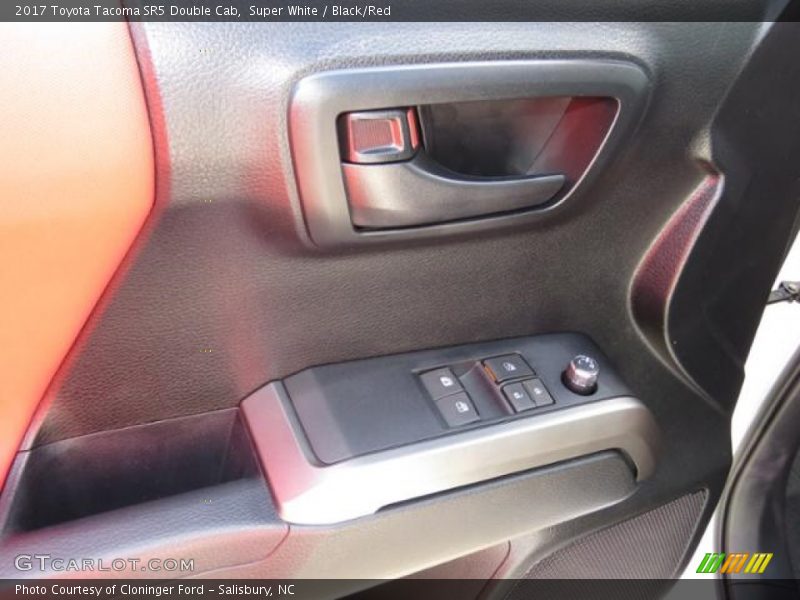 Super White / Black/Red 2017 Toyota Tacoma SR5 Double Cab