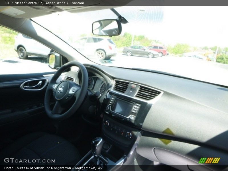 Aspen White / Charcoal 2017 Nissan Sentra SR