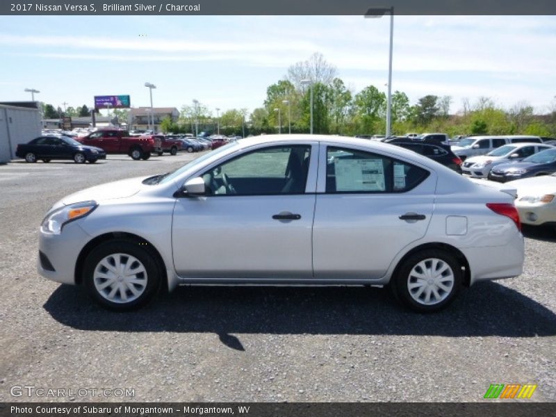 Brilliant Silver / Charcoal 2017 Nissan Versa S