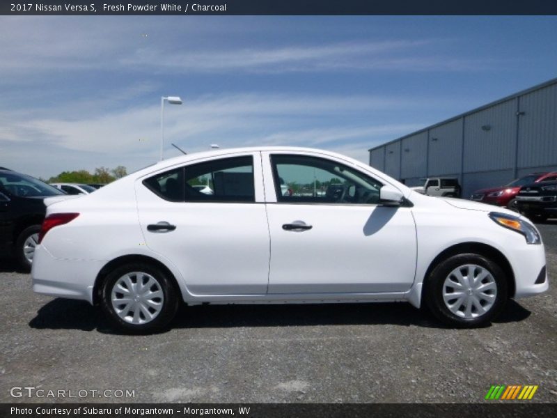 Fresh Powder White / Charcoal 2017 Nissan Versa S