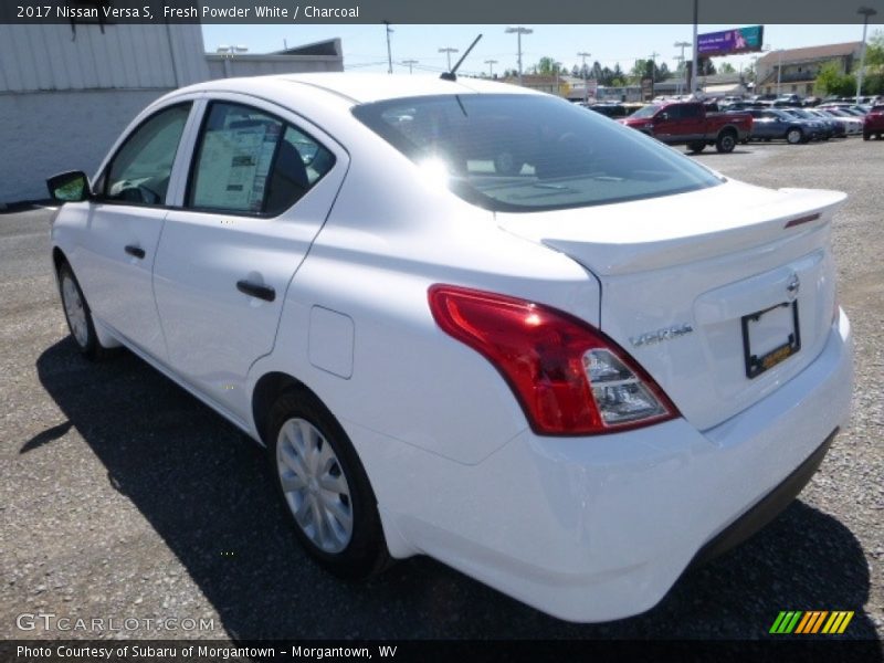 Fresh Powder White / Charcoal 2017 Nissan Versa S