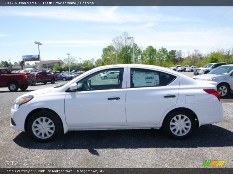 Fresh Powder White / Charcoal 2017 Nissan Versa S