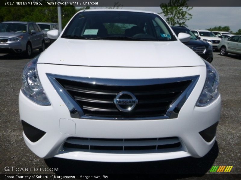 Fresh Powder White / Charcoal 2017 Nissan Versa S