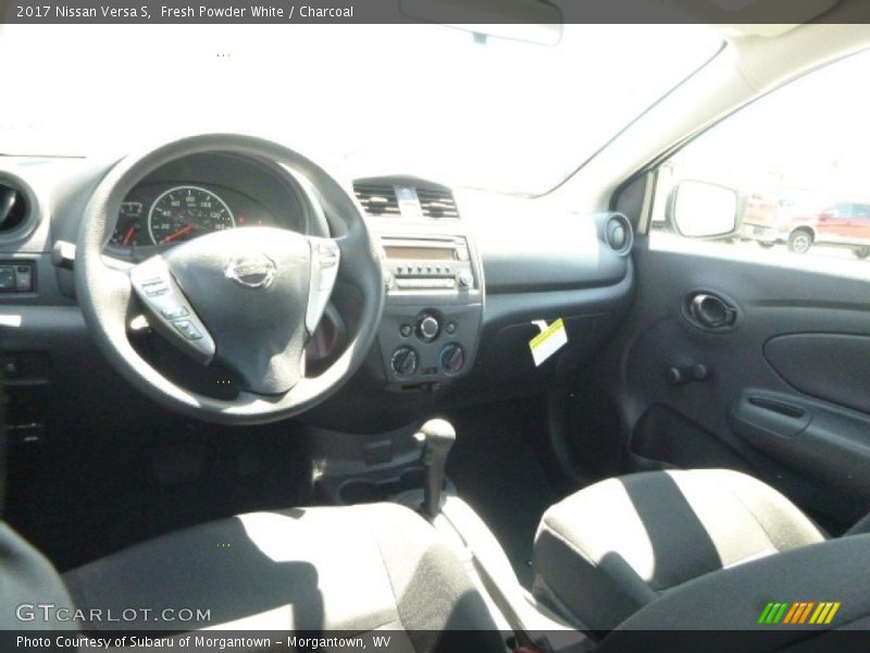 Fresh Powder White / Charcoal 2017 Nissan Versa S