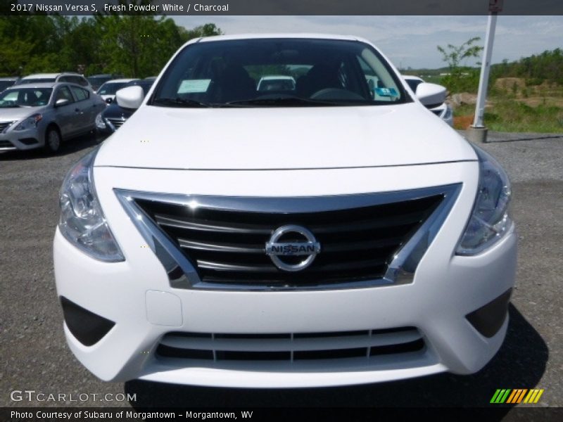 Fresh Powder White / Charcoal 2017 Nissan Versa S