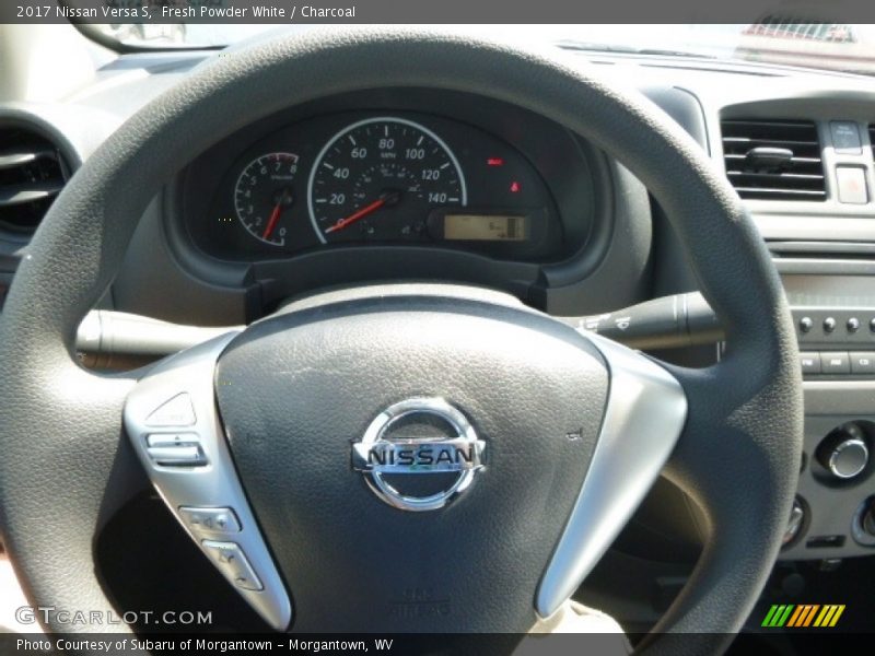Fresh Powder White / Charcoal 2017 Nissan Versa S