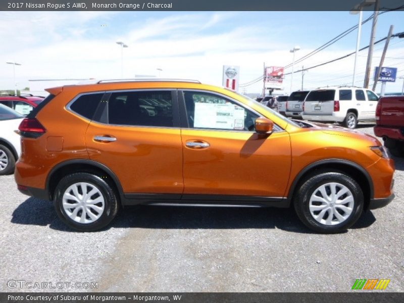 Monarch Orange / Charcoal 2017 Nissan Rogue S AWD