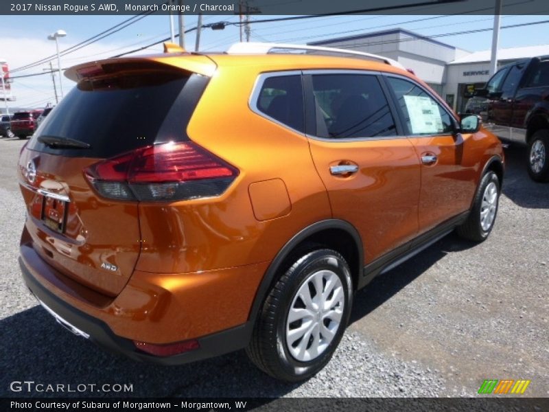 Monarch Orange / Charcoal 2017 Nissan Rogue S AWD