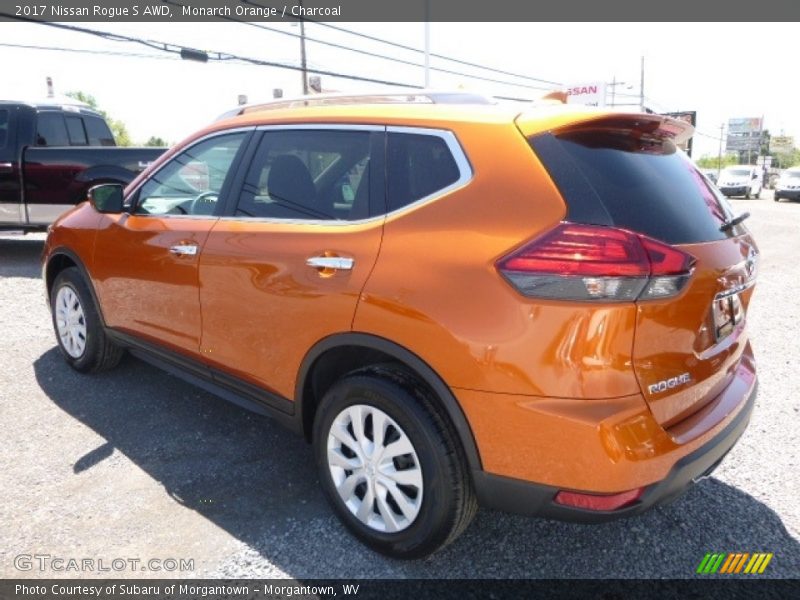 Monarch Orange / Charcoal 2017 Nissan Rogue S AWD