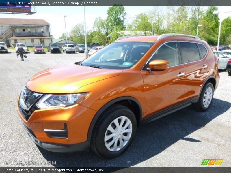 Monarch Orange / Charcoal 2017 Nissan Rogue S AWD