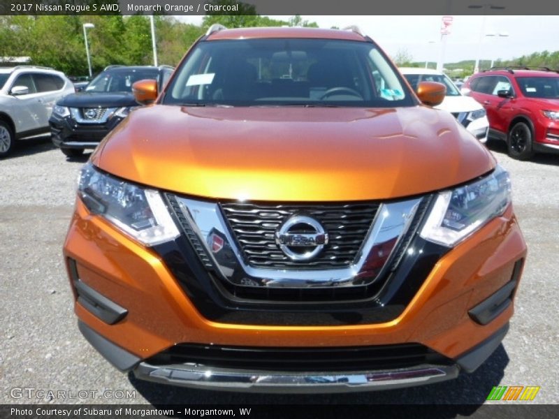 Monarch Orange / Charcoal 2017 Nissan Rogue S AWD